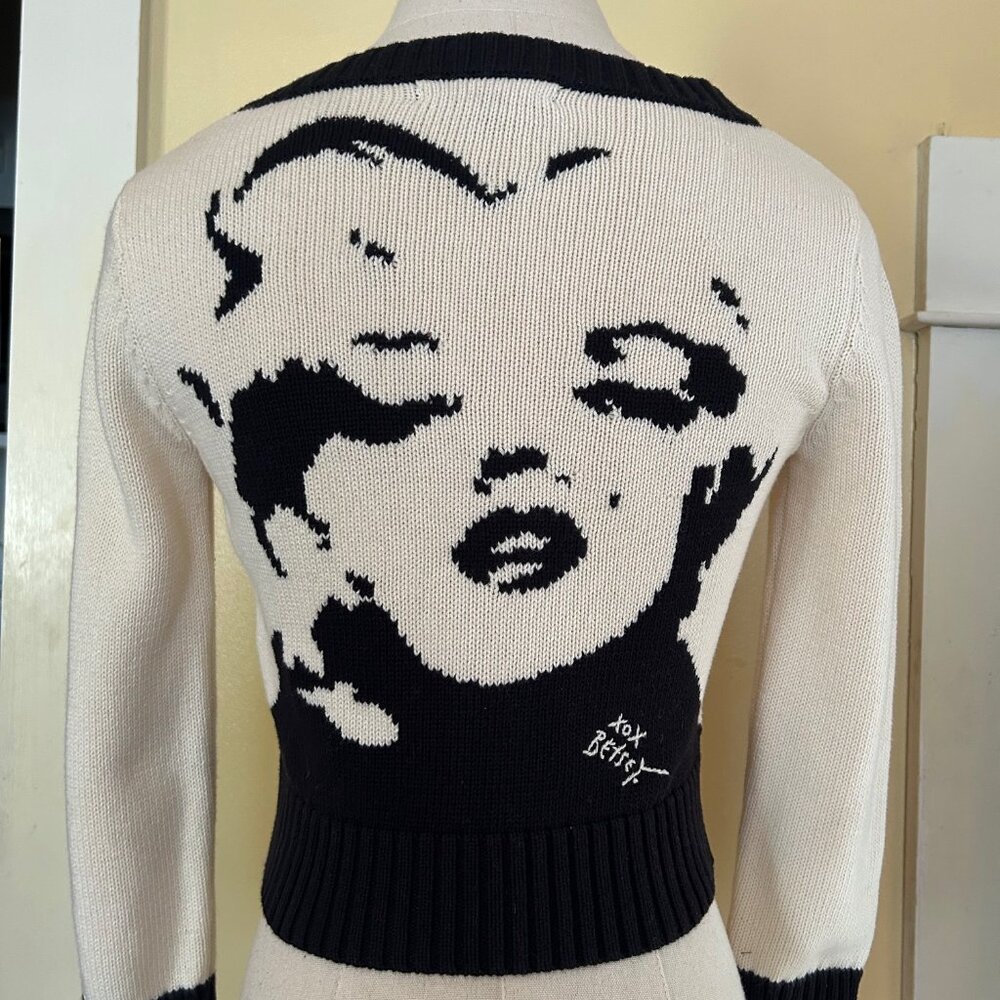 Betsey Johnson Marilyn Monroe Cropped Cardigan